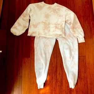 Tie-dye comfy sweatshirt set